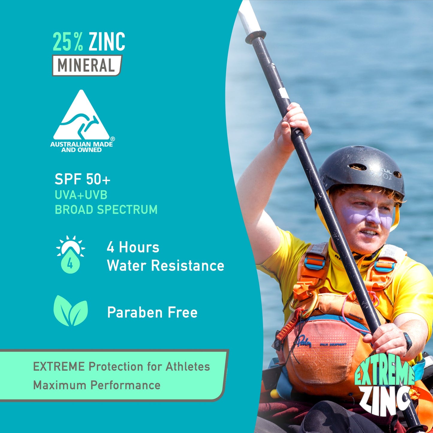Sun Zapper Extreme Zinc Stick "Purple Sky" SPF 50+ | Protector Solar Mineral en Stick Mineral a base de zinc color MORADO 15g |Alta protección solar UVA/UVB con color vibrante | Resistente al Agua | Fórmula Reef Safe | Hecho en Australia.