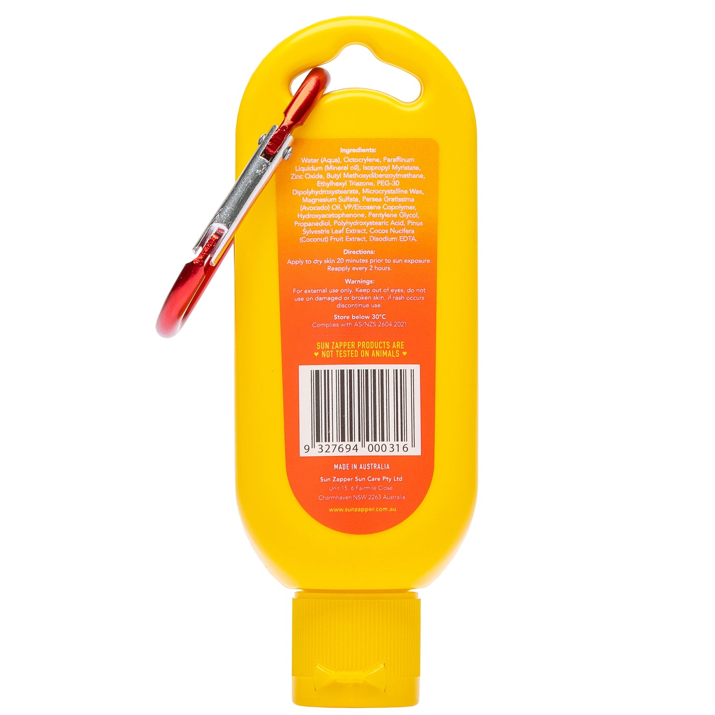 Clear Zinc Sunscreen Lotion SPF 50+ 60mL con Clip colgante - Nueva Fórmula con 5% de Óxido de Zinc