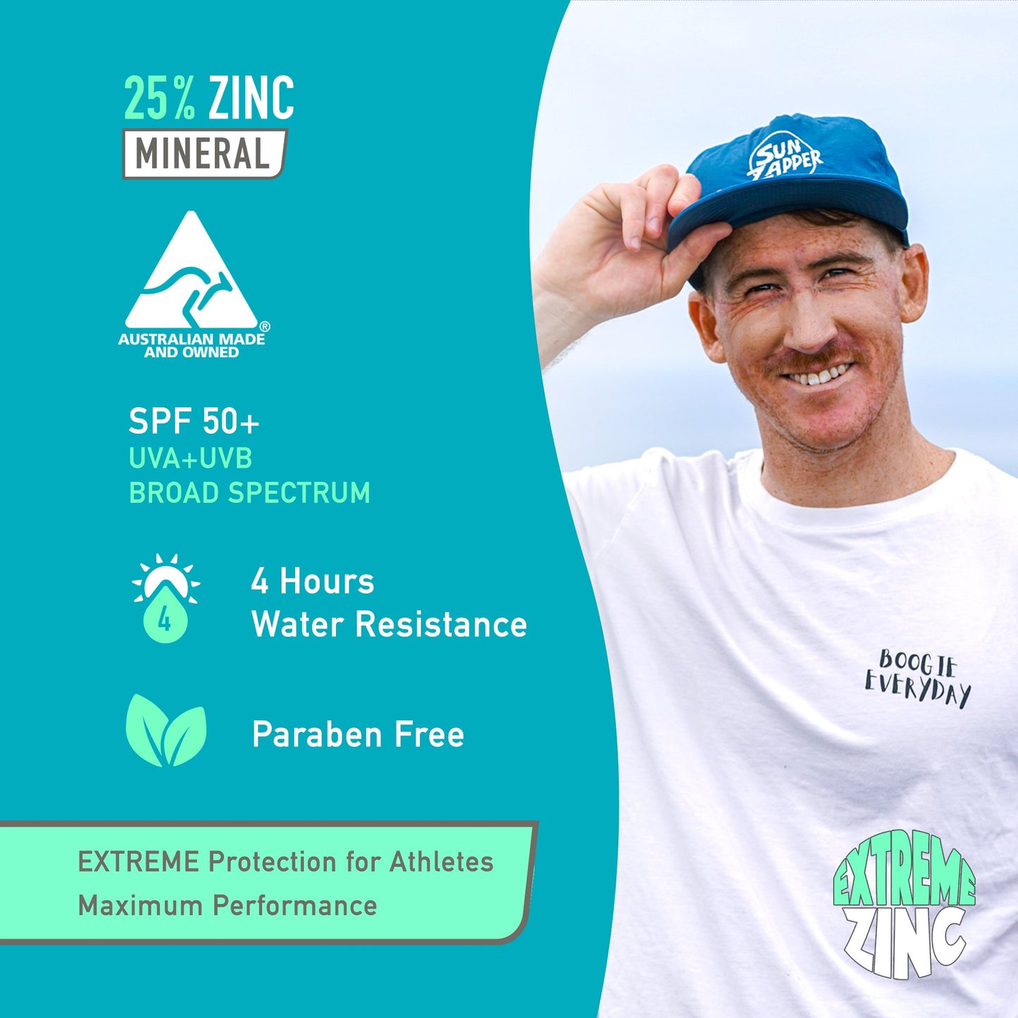 Sun Zapper Extreme Zinc Stick "Tan" SPF 50+ | Protector Solar Mineral  en Stick Mineral a base de zinc color BRONCEADO CLARO 15g |Alta protección solar UVA/UVB con color vibrante | Resistente al Agua | Fórmula Reef Safe | Hecho en Australia.
