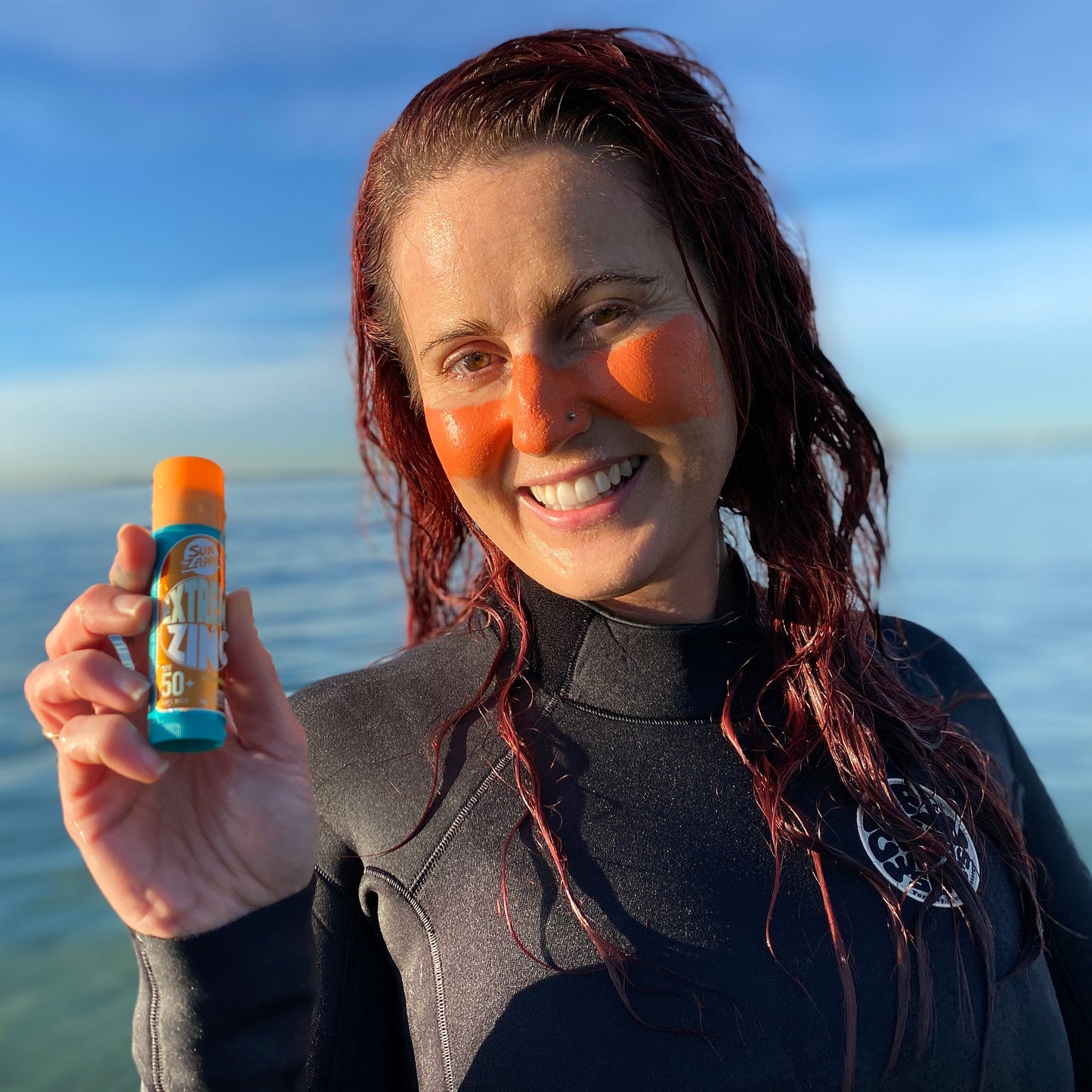 Sun Zapper Extreme Zinc Stick "Orange Sun" SPF 50+ | Protector Solar Mineral  en Stick Mineral a base de zinc color NARANJA 15g |Alta protección solar UVA/UVB con color vibrante | Resistente al Agua | Fórmula Reef Safe | Hecho en Australia.